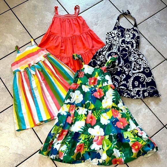 Lot of girls 4T size 4 Gymboree Summer sweet halter sleeveless dresses - Picture 2 of 14